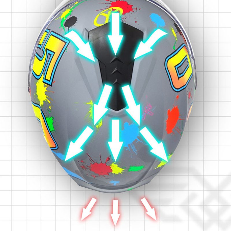 Motorcycle Helmet with Bluetooth Big Tail